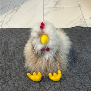 Alpaca Fur Chicken Plush Toy